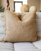 Brooke Organic Jute Knit Throw Pillow
