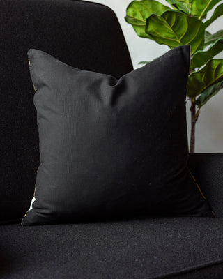 Rachel Embroidered Organic Cotton Tiger Stripe Throw Pillow