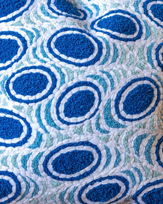 Azzurro Organic Cotton Throw Pillow - YaYa & Co.