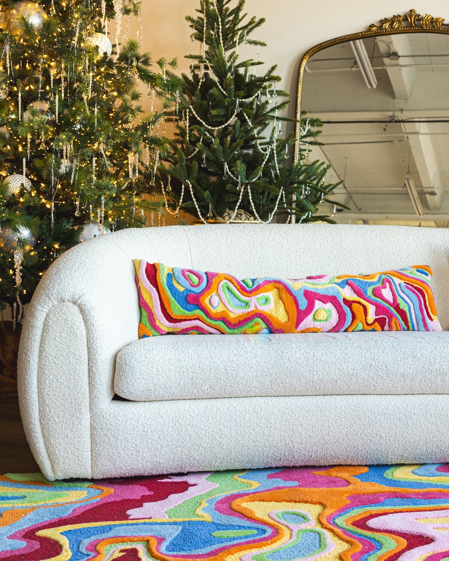 Bellows Organic Cotton Abstract Oversized Lumbar Pillow – YaYa & Co.