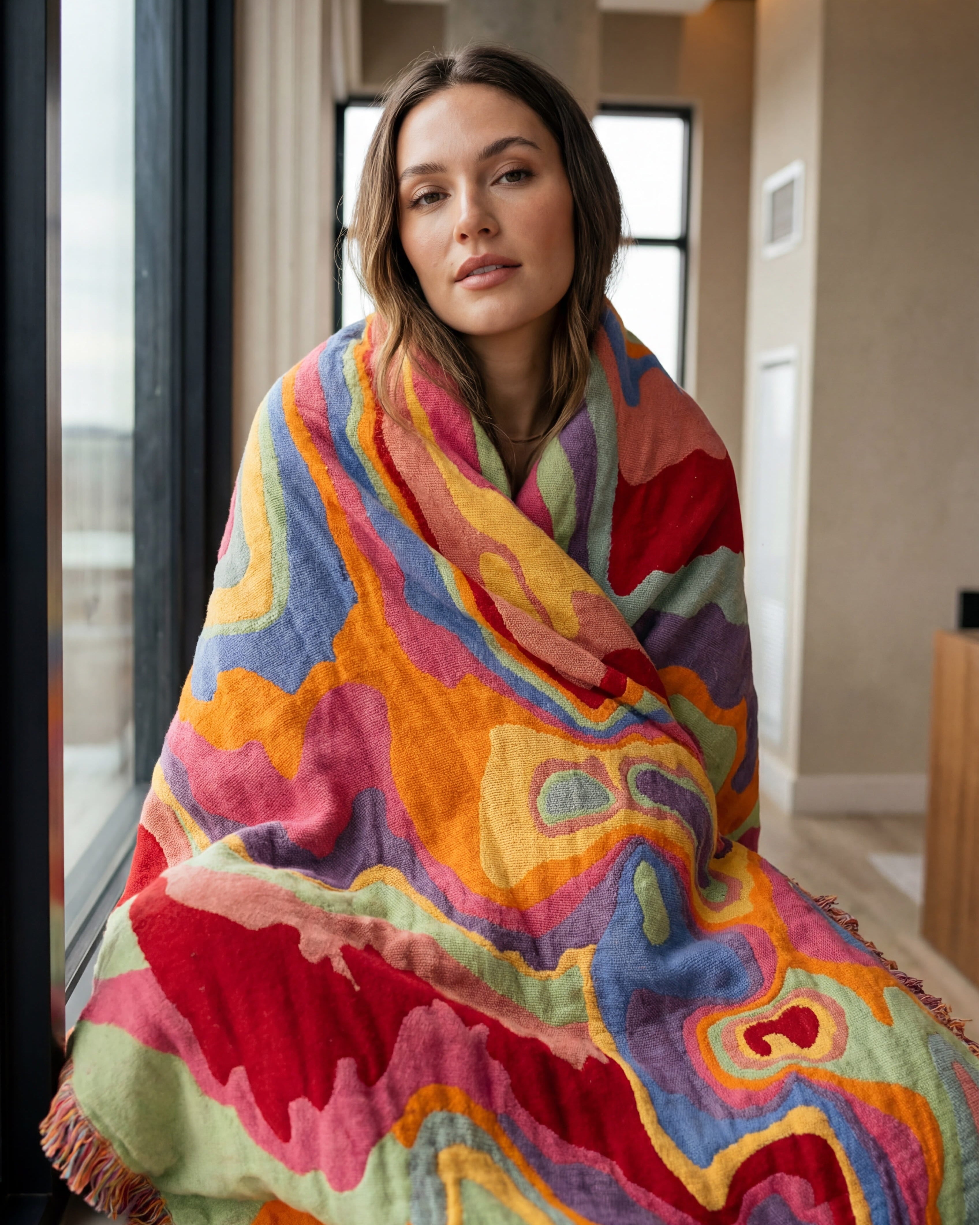Bellows Abstract Organic Cotton Tapestry Throw Blanket – YaYa & Co.