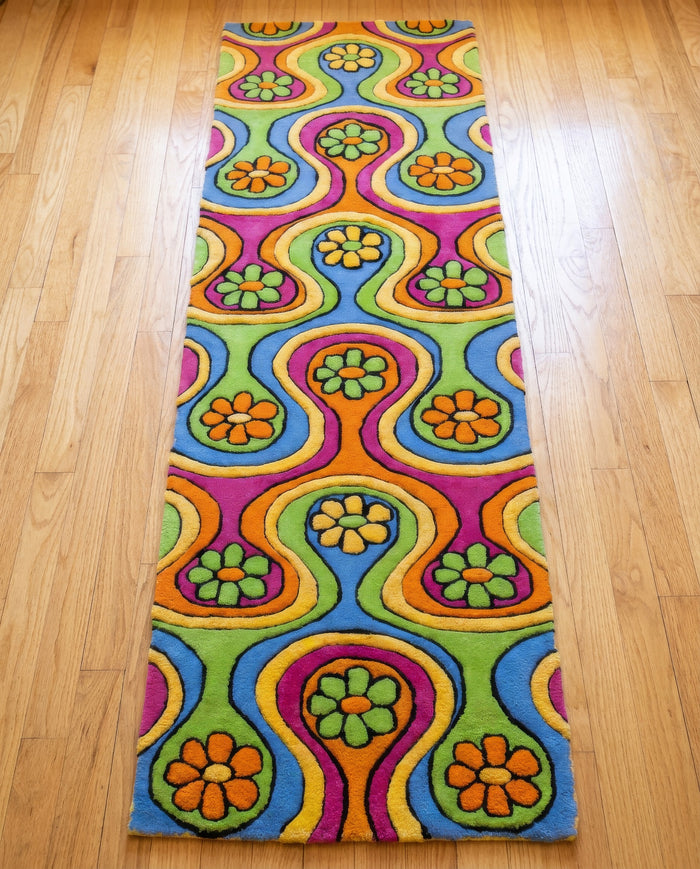 Betty Organic Cotton Handmade Retro Tufted Abstract Runner Rug