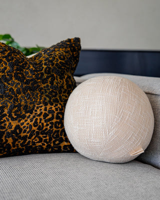 Coda Organic Slub Knit Cotton Round Pillow - YaYa & Co.