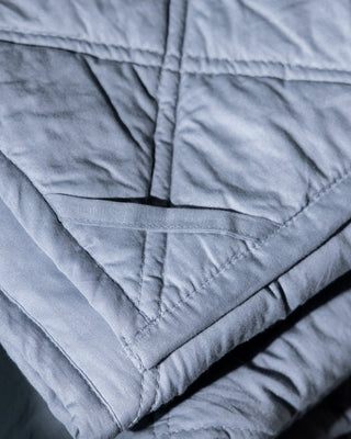 Diamond - Stitched Organic Cotton Percale Quilt - YaYa & Co.