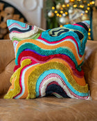 Echo Organic Cotton Abstract Throw Pillow - YaYa & Co.