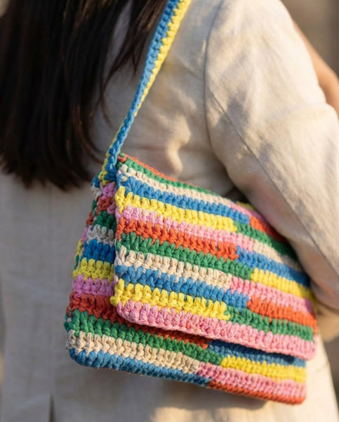 Jenny Abstract Crochet Shoulder Bag $60 Today Only – YaYa & Co.