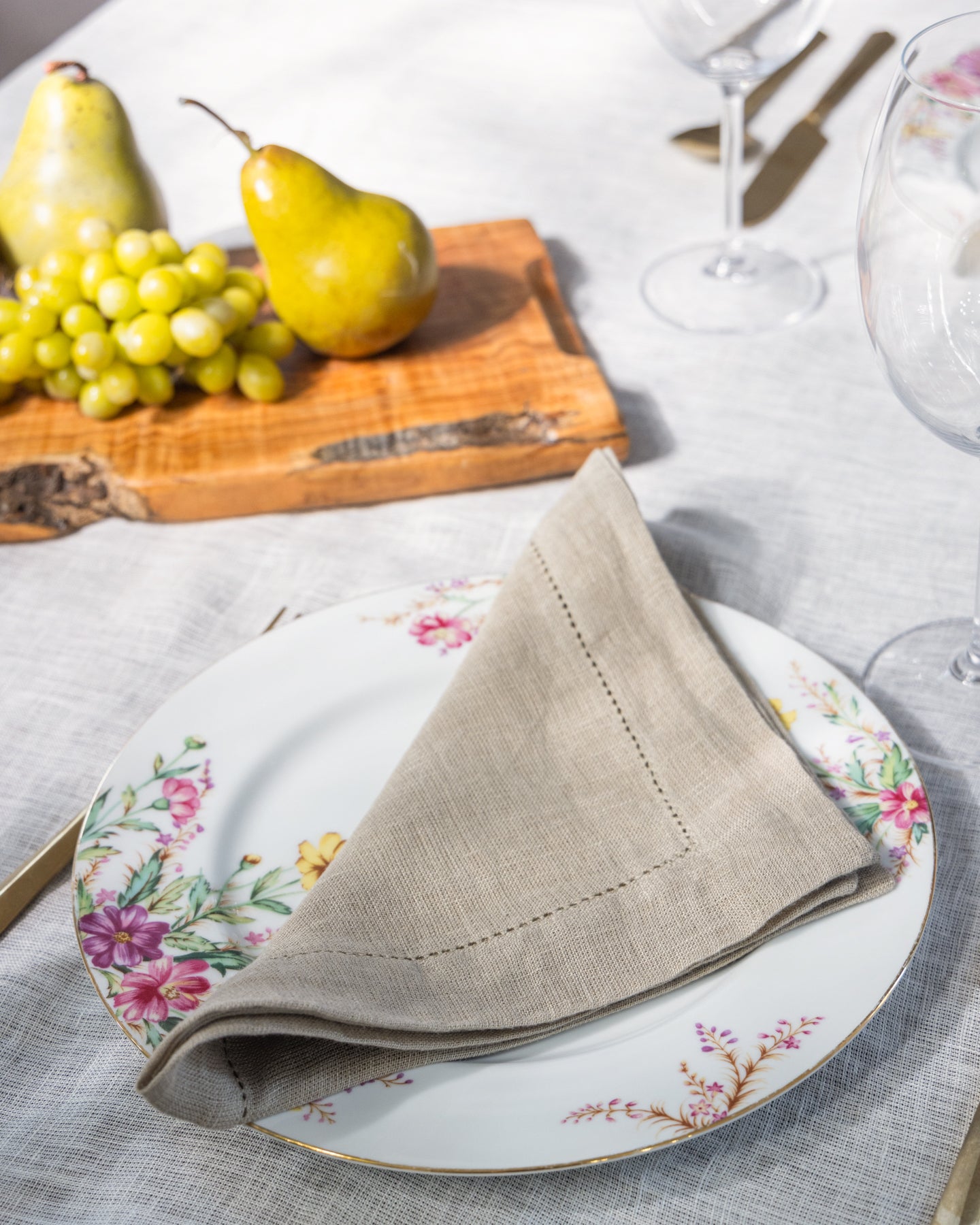 Jolie Organic Linen Oxford Napkins - YaYa & Co.