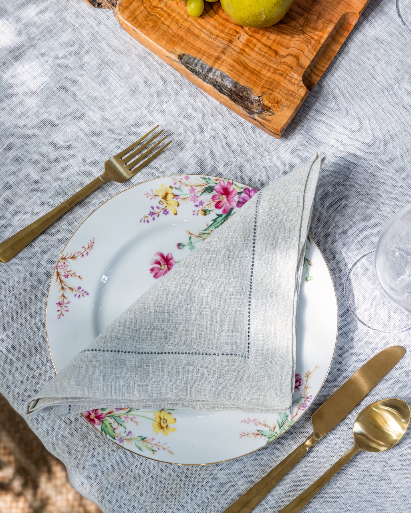 Jolie Organic Linen Oxford Napkins - YaYa & Co.