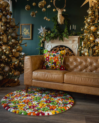 Lolly Organic Wool Handmade Colorful Abstract Rug - YaYa & Co.
