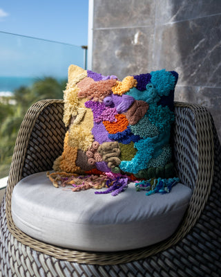 Mira Organic Cotton Abstract Throw Pillow - YaYa & Co.