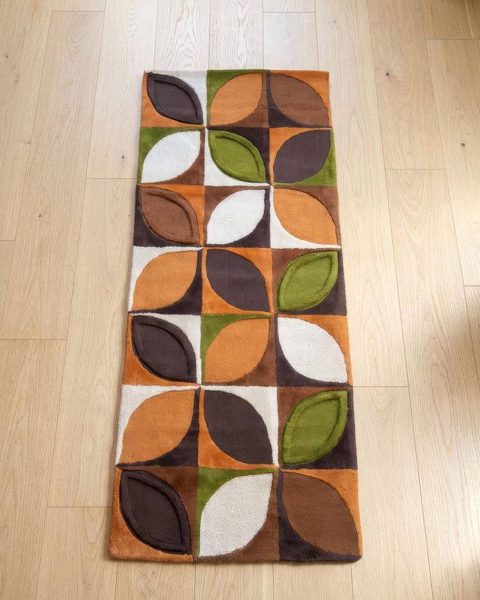 Reese Organic Cotton Handmade Retro Tufted Abstract Runner Rug