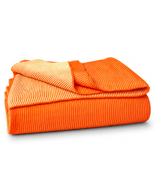 Tatum Two Tone Organic Cotton Knit Throw Blanket