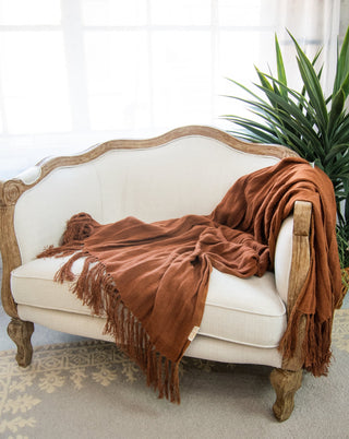 Tinsley Organic Linen Throw Blanket $60 Today Only