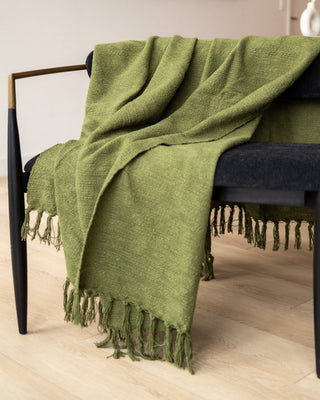 Allecra Organic Cotton Slub Knit Throw - YaYa & Co.