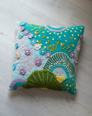Ariel Organic Cotton Abstract Throw Pillow - YaYa & Co.