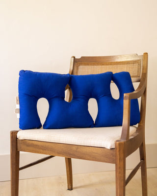 Avi Handmade Organic Cotton Squiggle Pillow - YaYa & Co.