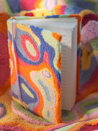 Bellows Organic Cotton Abstract Embroidered Journal - YaYa & Co.
