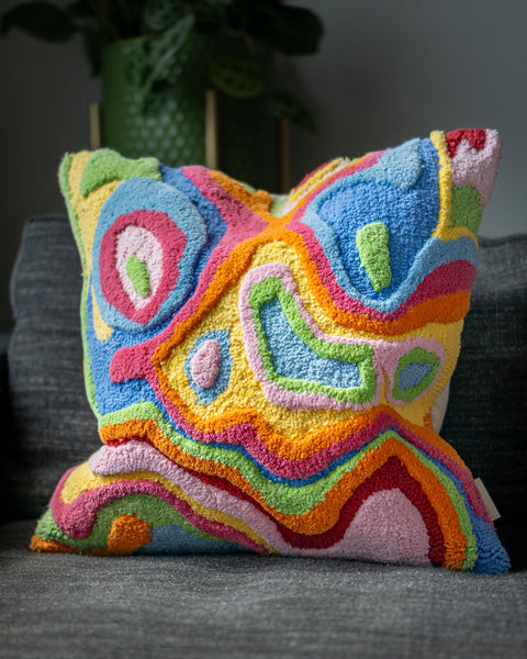 Bellows Organic Cotton Abstract Throw Pillow – YaYa & Co.
