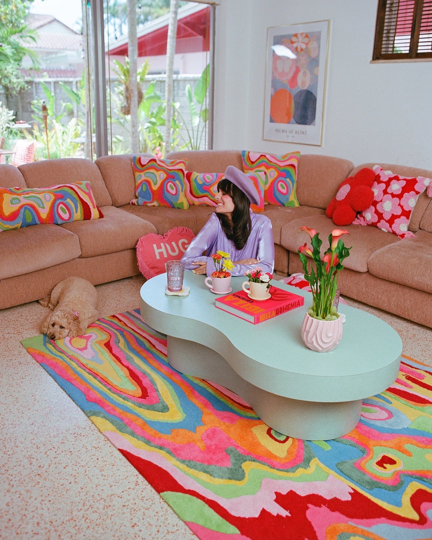 Bellows Organic Cotton Handmade Colorful Tufted Abstract Rug