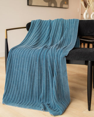 Brooklyn Organic Cotton Knit Throw - YaYa & Co.