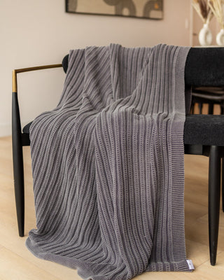 Brooklyn Organic Cotton Knit Throw - YaYa & Co.