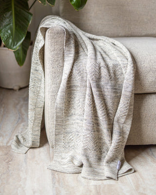 Cappucine Organic Cotton Knit Throw - YaYa & Co.