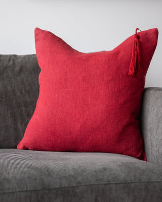 Chiara Organic Linen Throw Pillow - YaYa & Co.