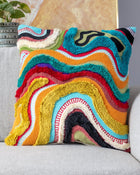 Echo Organic Cotton Abstract Throw Pillow - YaYa & Co.