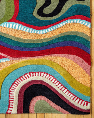 Echo Organic Wool Handmade Abstract Rug - YaYa & Co.