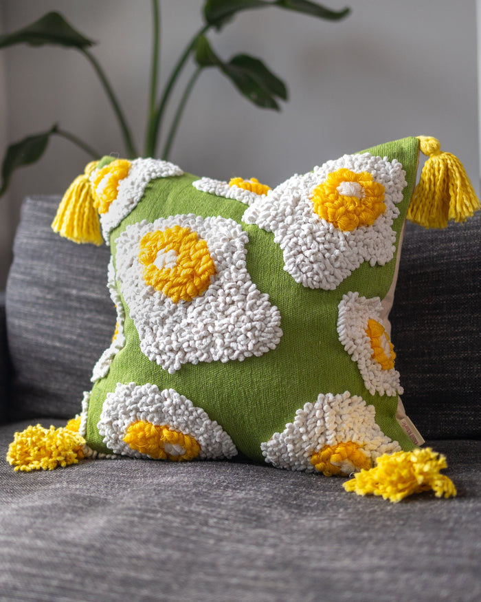 Eggie Organic Cotton Egg Throw Pillow $90 Today Only - YaYa & Co.