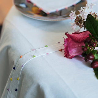 Eliana Hand Beaded Tablecloth - YaYa & Co.