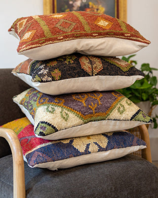 Eren Organic Cotton Kilim Throw Pillow - YaYa & Co.