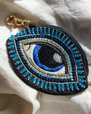 Evil Eye Glass Beaded Coin Purse - YaYa & Co.