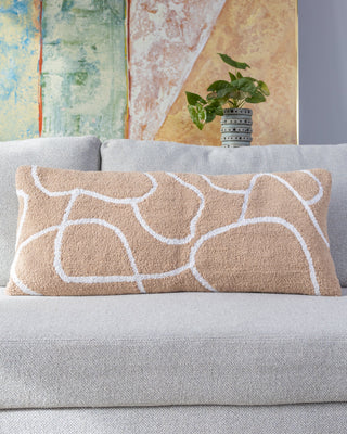 Finn Organic Cotton Abstract Lumbar Pillow - YaYa & Co.