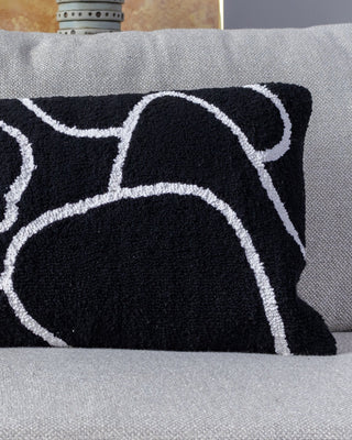 Finn Organic Cotton Abstract Lumbar Pillow - YaYa & Co.