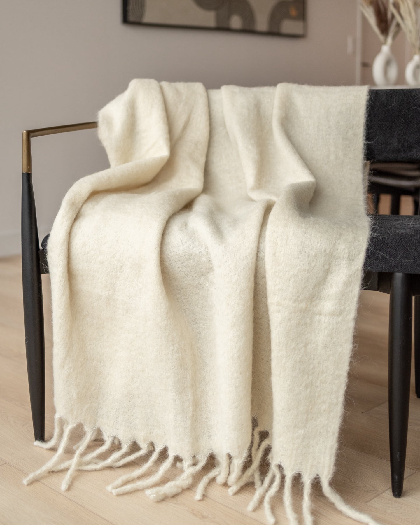 Wool Throw Gal Organic Brushed Wool Throw Blanket with Tassels $145 Today Only ...