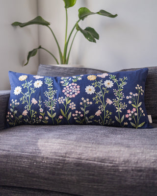Gardenia Handmade Organic Cotton Lumbar Pillow - YaYa & Co.