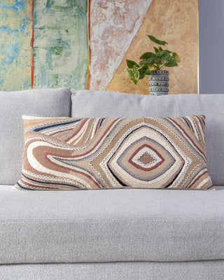 Geode Organic Cotton Abstract Lumbar Pillow - YaYa & Co.