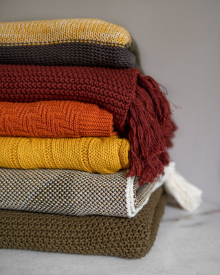 Hudson Organic Cotton Knit Throw - YaYa & Co.