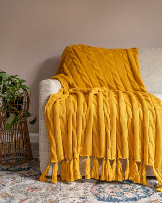 Hudson Organic Cotton Knit Throw - YaYa & Co.