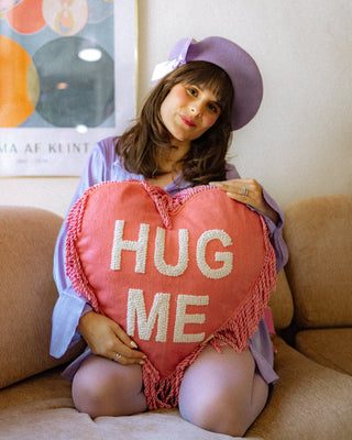 Hug Me Abstract Heart Throw Pillow - YaYa & Co.