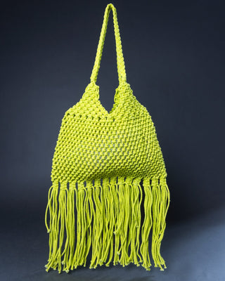 Indi Macrame Shoulder Bag with Fringe - YaYa & Co.