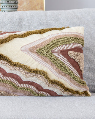 Jasper Organic Cotton Abstract Lumbar Pillow - YaYa & Co.