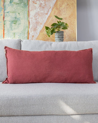 Labyrinth Organic Linen Lumbar Pillow - YaYa & Co.