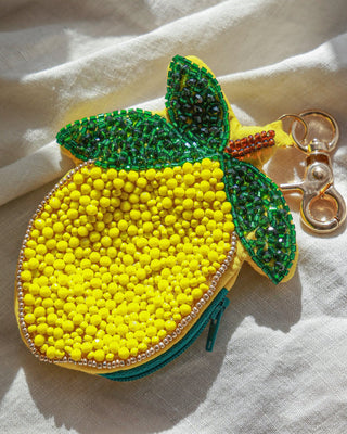 Lemon Glass Beaded Coin Purse - YaYa & Co.