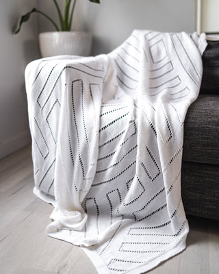 Lila Organic Cotton Knit Throw Blanket $60 Today Only - YaYa & Co.