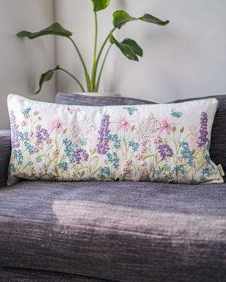 Lilac Handmade Organic Cotton Lumbar Pillow $70 Today Only - YaYa & Co.