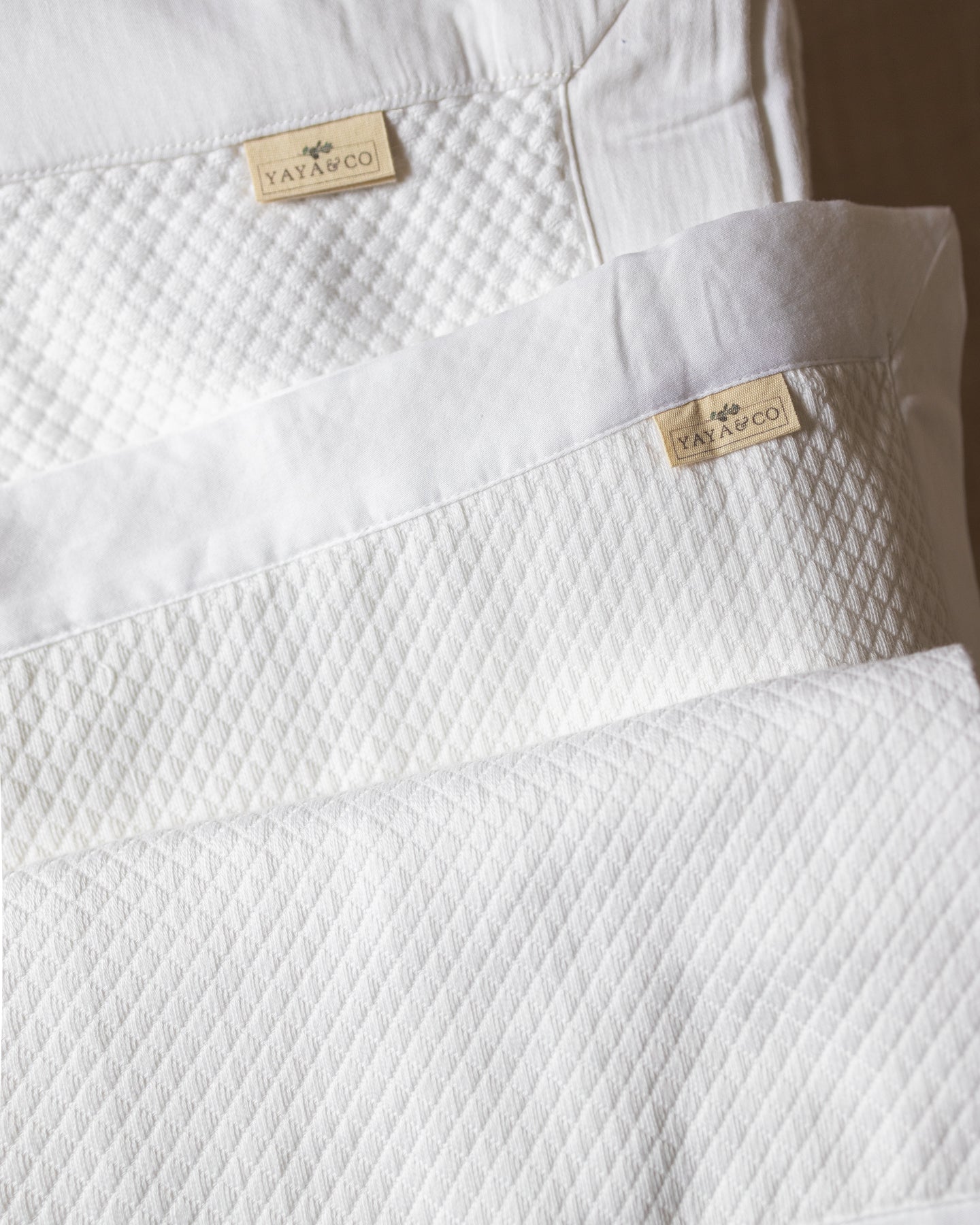 Maude Organic Cotton Quilted Bed Throw with Euro Shams YaYa & Co.
