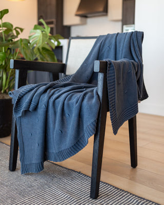 Maverick Organic Cotton Knit Throw - YaYa & Co.