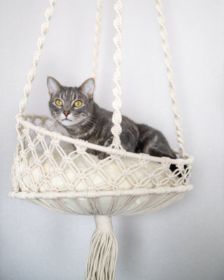 Milo Hanging Handmade Macrame Pet Bed - YaYa & Co.
